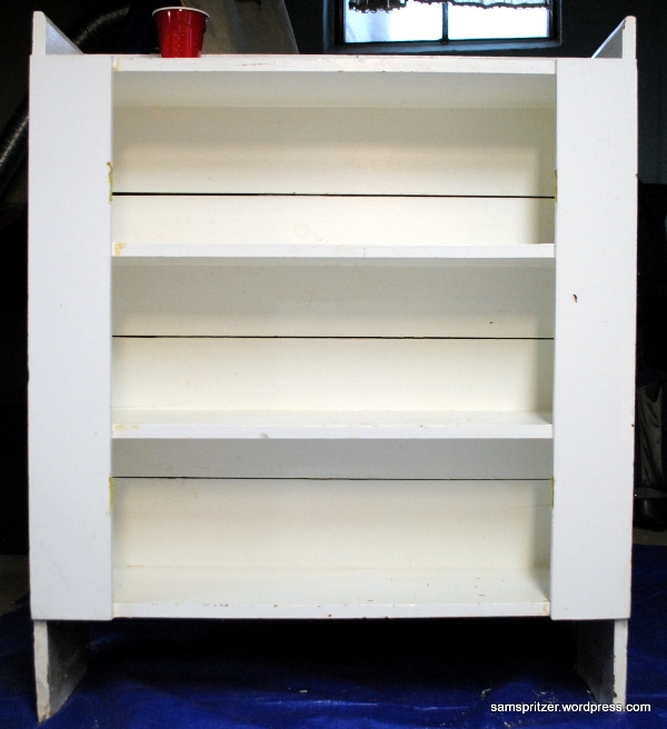 Front view of cupboard