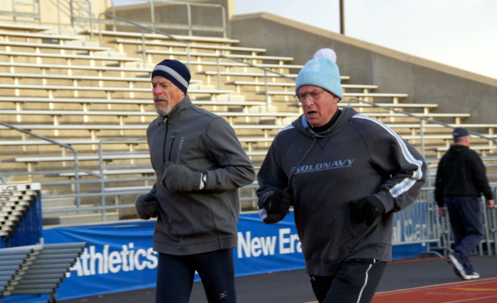 Gruntin' along with Ray at track practice